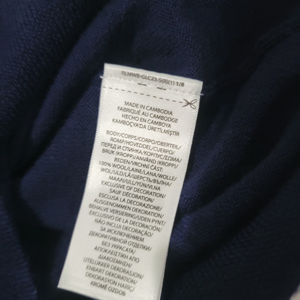 Polo Ralph Lauren Mens Wool V Neck Sweater Size Large Preppy‎ Academia Old Money - Picture 5 of 6